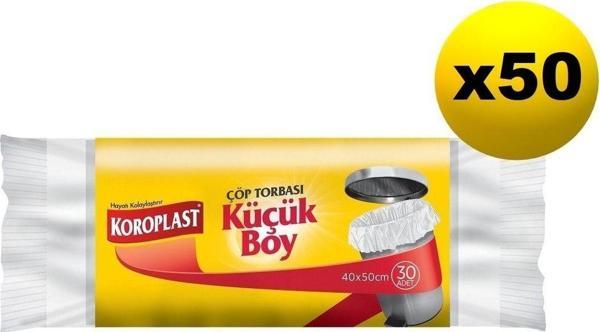 Koroplast Güçlü Küçük Boy 30 Lu Çöp Torbası X 50 Paket - Image 1