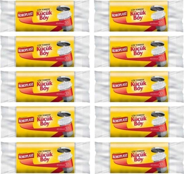 Koroplast Güçlü Küçük Boy 30Lu Çöp Torbası X 10 Paket - Image 1