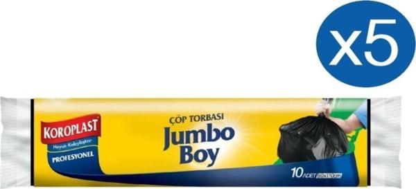 Koroplast Profesyonel Güçlü Jumbo Çöp Torbası 10'Lu X 5 Paket - Image 1