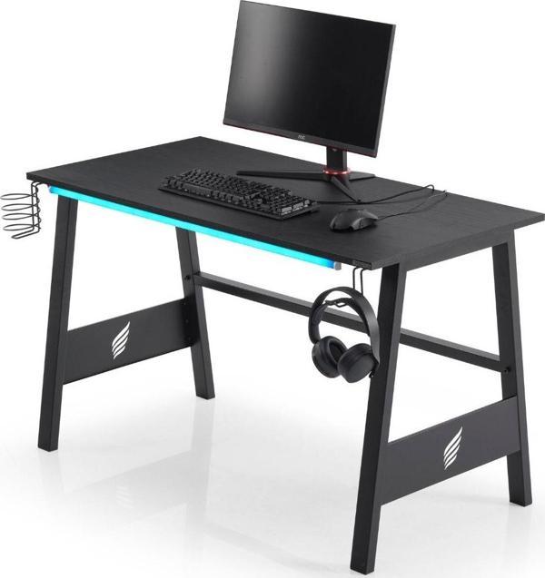 Stepgamer Amiral Rs5 Rgb Ledli Profesyonel Oyuncu Masası Siyah - Image 1