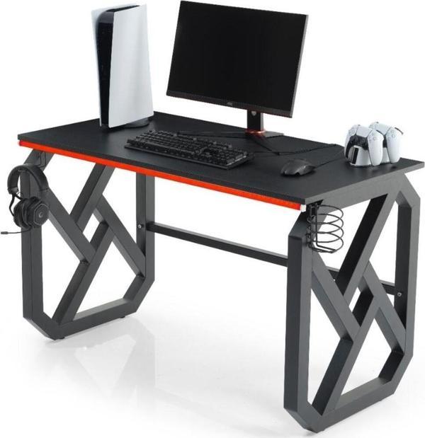 Stepgamer Oyuncu Masası Nebo G20 Metal Ayaklı Rgb Ledli E Spor Gamer Masa Gaming Bilgisayar Masası Siyah - Image 1