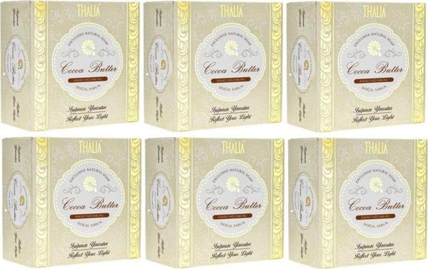 ThaliaCocoa Butter Doğal Katı Sabun - 150 Gr 6 Kutu - Image 1