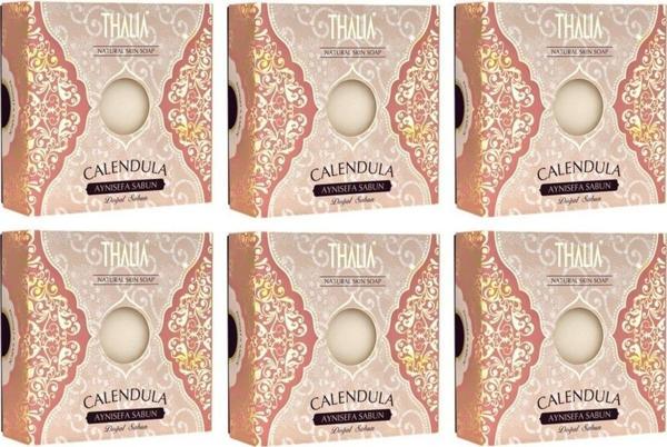 Thalia Nemlendirici Etkili Aynısefa(Calendula) Özlü Doğal Katı Sabunu 125 Gr X 6 Kutu - Image 1