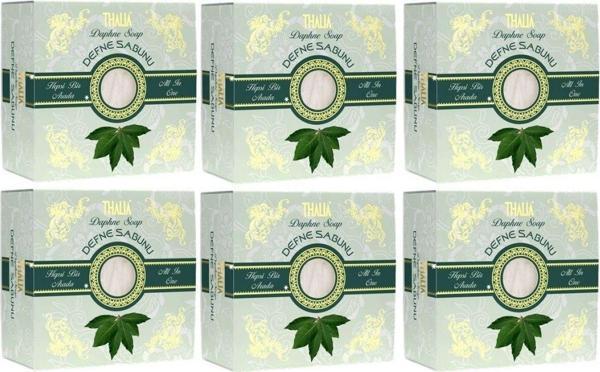 Thalia Rahatlatıcı Etkili Defne Yağlı Doğal Katı Sabun - 150 Gr X 6 Kutu - Image 1