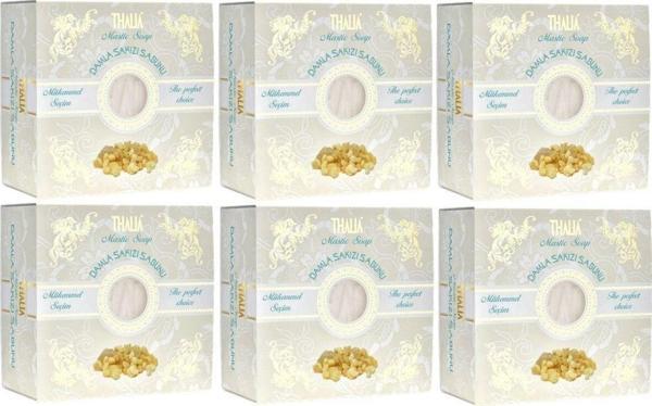 Thalia Sıkılaştırmaya Yardımcı Damla Sakızı Özlü Doğal Katı Sabun - 150 Gr X 6 Kutu - Image 1