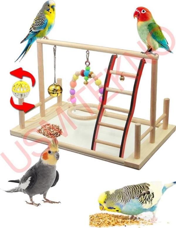 Kuş Oyuncağı Kuş Oyun Parkı Muhabbet Kuşu Papağan Oyuncağı Kuş Aksesuarları Kuş Salıncak - Image 1