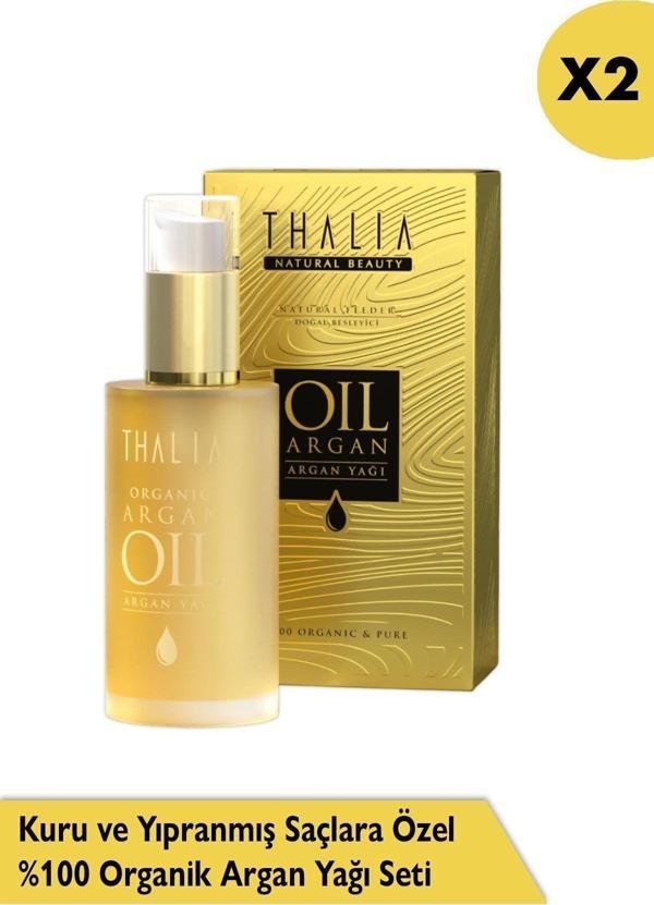 Thalia Kuru Ve Yıpranmış Saçlara Özel % Organik Argan Yağı Seti - Image 1