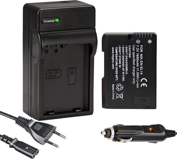 Cazipshop Nikon EN-EL14 Batarya(1600Mah)+Şarj Aleti Cihazı Seti - Image 1