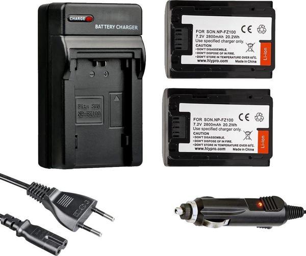 cazipshop Sony Np-fz100 2 Batarya(2800mah)+şarj Cihazı (a7 Iıı , A7 Rııı , A9) Uyumlu - Image 1