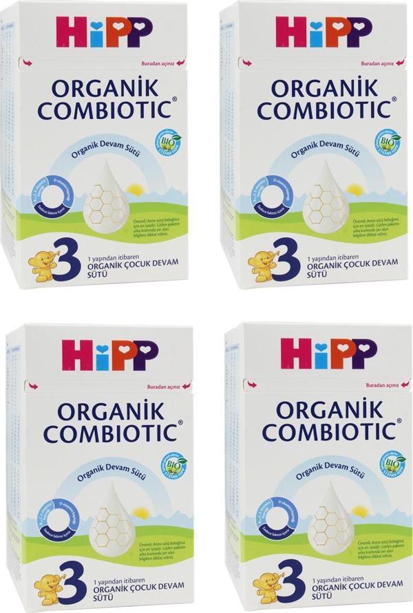 Hipp 3 Organik Combiotic 800 gr Devam Sütü 4 ADET - Image 1