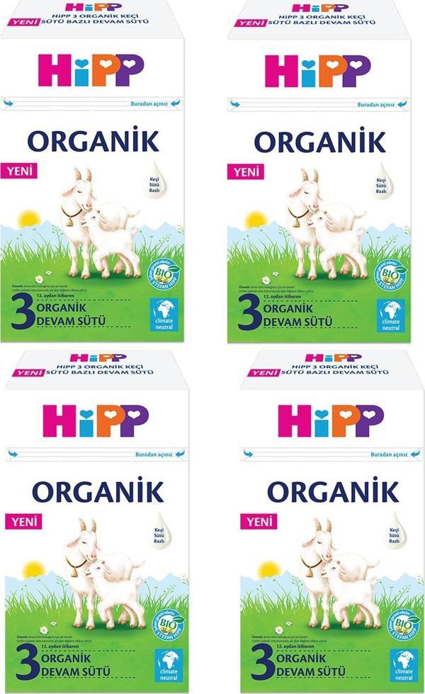 Hipp 3 Organik Keçi Sütü Bazlı Devam Sütü 400 gr 4 ADET - Image 1