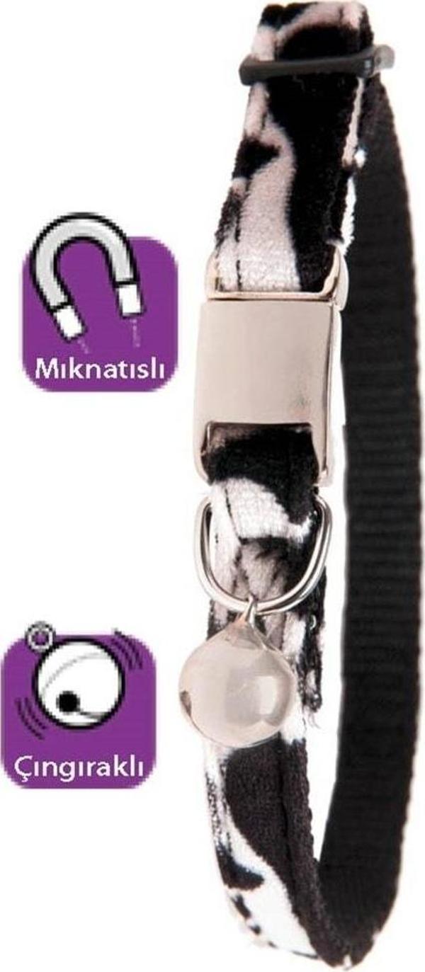 Karlıe Manyetik Kedi Tasma 30cm Siyah-beyaz - Image 1