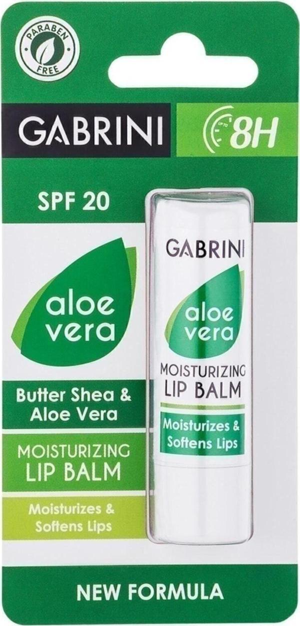 Gabrini Dudak Koruyucu Nemlendirici Lip Balm Care Aloe Vera SPF20 - Image 1
