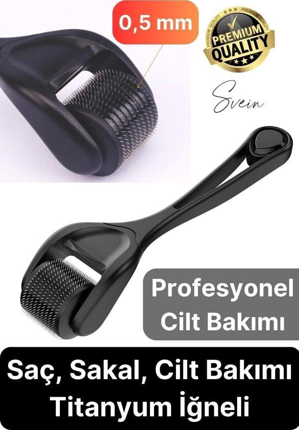 Profesyonel Cilt Bakımı Derma Roller Titanyum İğneli Saç Derisi Sakal Uzatma Büyütme Bıyık Çıkartma - Image 1