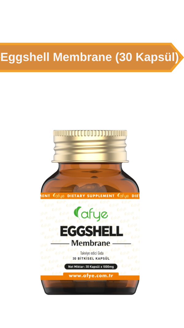 Afye Eggshell Membrane 30 kapsül (yumurta kabuğu zarı. Boswellia serrata,M.S.M. Turmeric, Vitamin C ) - Image 1