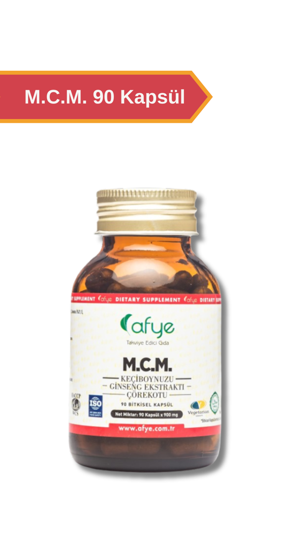 Afye M.C.M 90 Kapsül (Çicek Balı,Keçi Boynuzu Özü, Ginseng ve Çörekotu) - Image 1