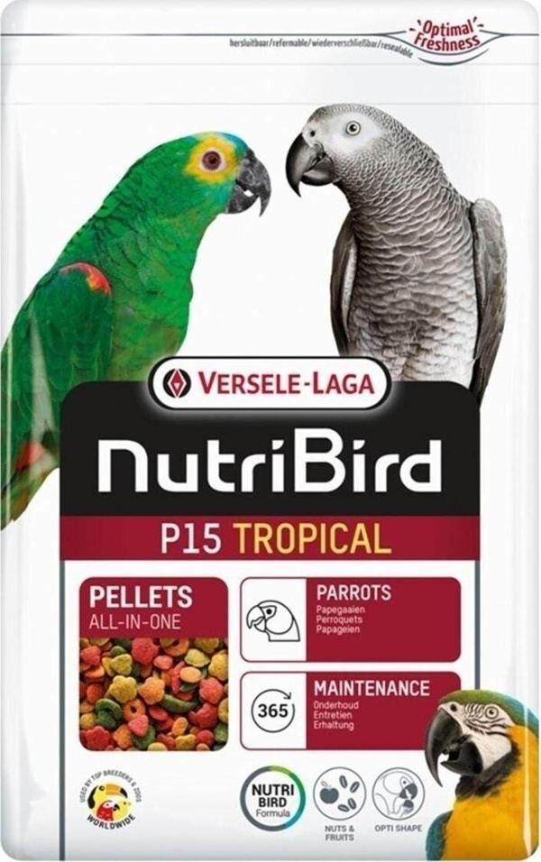 Nutribird P15 Tropical Pelet Yem 1 kg Kapalı Ambalaj - Image 1