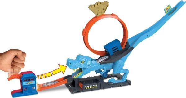 Hot Wheels City T-Rex Chomp Down Oyun Seti HKX42 - Image 1
