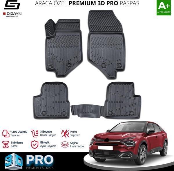 S-Dizayn Citroen C4 Elektrikli 3D Pro Havuzlu Paspas 2022 Üzeri A+ Kalite - Image 1