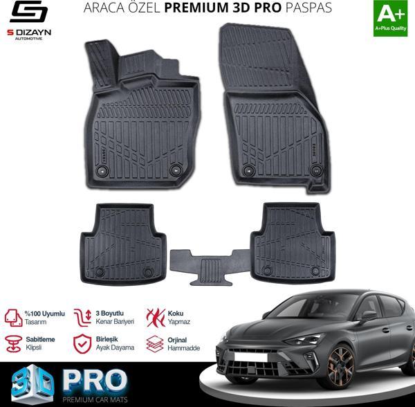 S-Dizayn Cupra Leon 3D Pro Havuzlu Paspas 2023 Üzeri A+ Kalite - Image 1