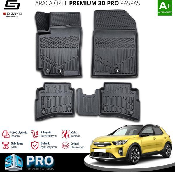S-Dizayn Kia Stonic 3D Pro Havuzlu Paspas 2017 Üzeri A+ Kalite - Image 1