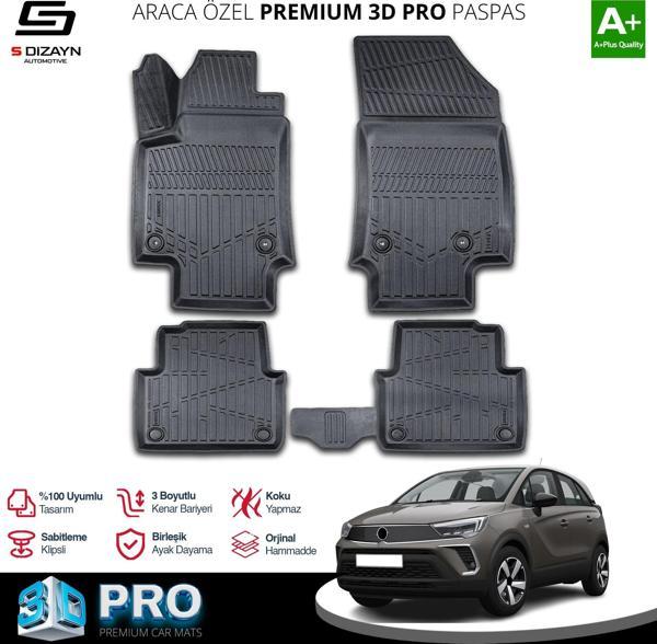 S-Dizayn Opel Crossland 3D Pro Havuzlu Paspas 2020 Üzeri A+ Kalite - Image 1