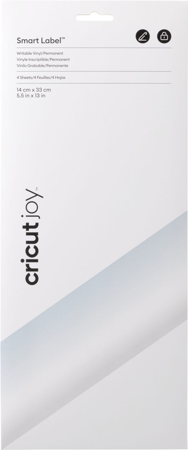 Cricut 2009444 JOY SMART VİNİL KALICI YAZILABİLİR TRANSPARAN 14X33CM 4LÜ - Image 1
