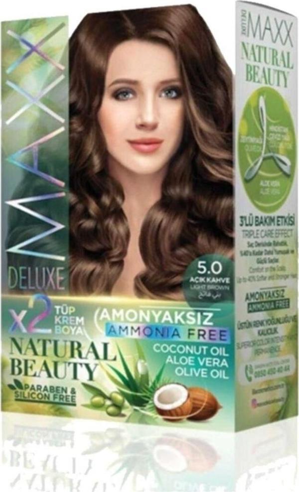 Mbb E-Ticaret Natural Beauty Amonyaksız Saç Boyası 5.0 Açık Kahve - Image 1