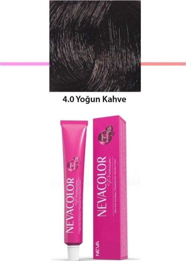 Mbb E-Ticaret Premium 4.0 Yoğun Kahve - Kalıcı Krem Saç Boyası 2 X 50 G Tüp - Image 1