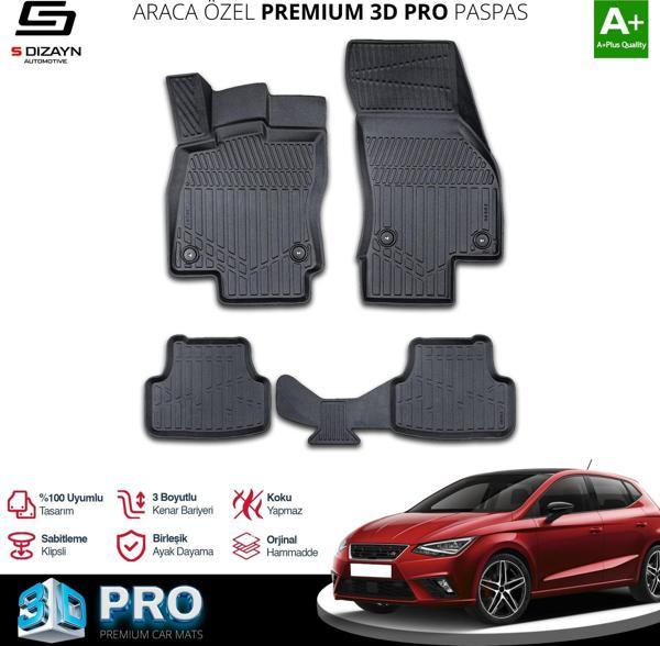 S-Dizayn Seat Leon 3D Pro Havuzlu Paspas 2012-2020 A+ Kalite - Image 1