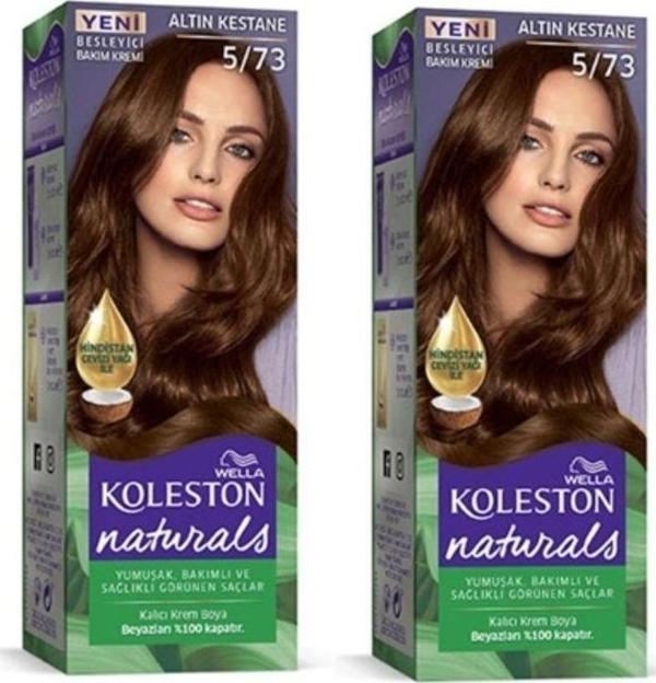 Mbb E-Ticaret Naturals Saç Boyası Altın Kestane 5/73 2X Paket - Image 1