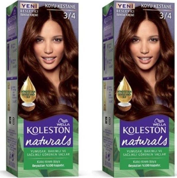 Mbb E-Ticaret Naturals Saç Boyası Koyu Kestane 3/4 2X Paket - Image 1