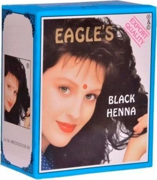 Mbb E-Ticaret Eagle'S Orijinal Hint Kınası Saç Boyası Siyah - Black Henna - Image 1