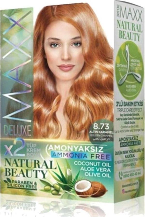 Mbb E-Ticaret Natural Beauty Amonyaksız Saç Boyası 8.73 Altın Karamel - Image 1