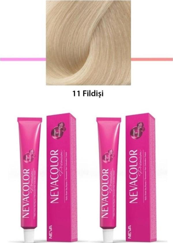 Mbb E-Ticaret 2 Li Set Premium 11 Fildişi - Kalıcı Krem Saç Boyası 2 X 50 G Tüp - Image 1