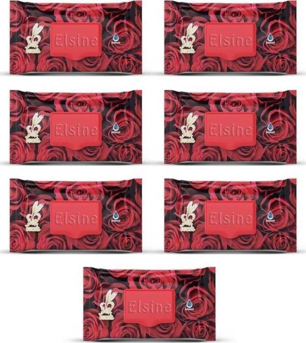 Mbb E-Ticaret 7 Paket  Islak Havlu Mendil 90 Adet Kapaklı Gül Kokulu-Red Rose - Image 1