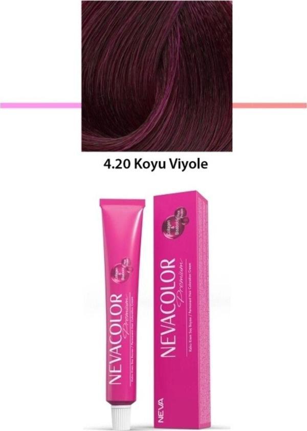 Mbb E-Ticaret 4.20 Koyu Viyole - Kalıcı Krem Saç Boyası 2 X 50 G Tüp - Image 1