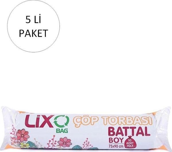 Mbb E-Ticaret Battal Boy Çöp Torbası 75 X 90 Cm 10 Lu Rulo X 5 Paket = 50 Adet (Mavi) - Image 1