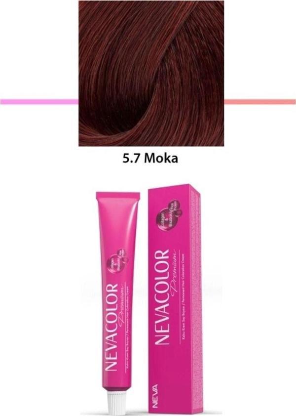 Mbb E-Ticaret Premium 5.7 Moka - Kalıcı Krem Saç Boyası 2 X 50 G Tüp - Image 1