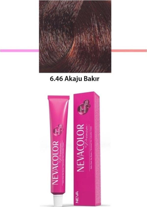 Mbb E-Ticaret Premium 6.46 Akaju Bakır - Kalıcı Krem Saç Boyası 2 X 50 G Tüp - Image 1