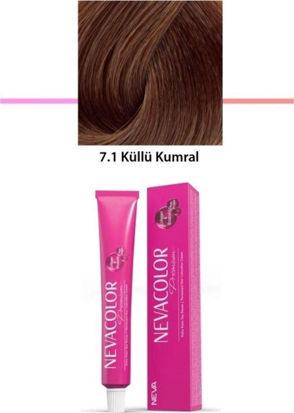 Mbb E-Ticaret Premium 7.1 Küllü Kumral - Kalıcı Krem Saç Boyası 2 X 50 G Tüp - Image 1