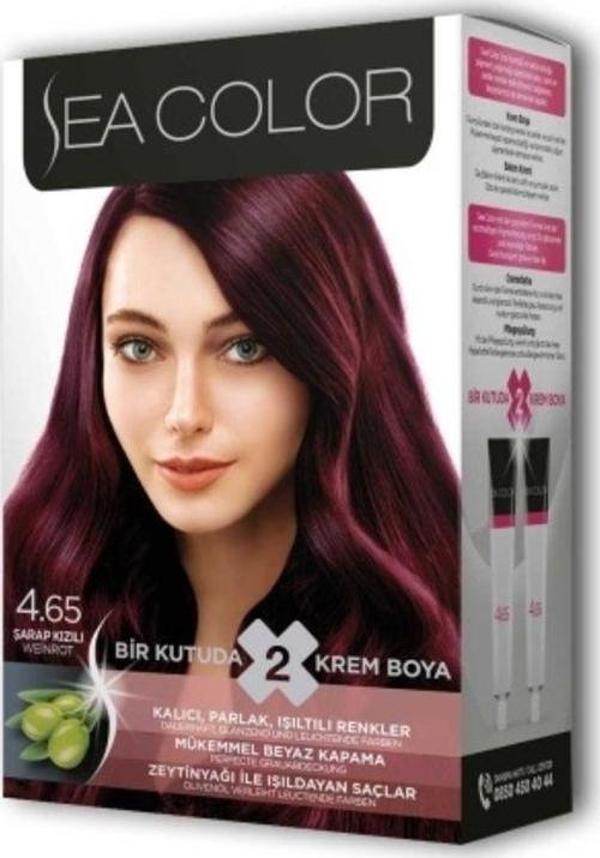 Mbb E-Ticaret 2 Tüp Krem Saç Boyası Seti Şarap Kızılı No:4.65 - Image 1