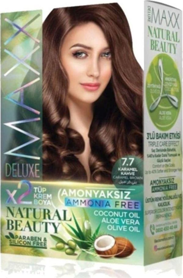Mbb E-Ticaret Natural Beauty Amonyaksız Saç Boyası 7.7 Karamel Kahve - Image 1