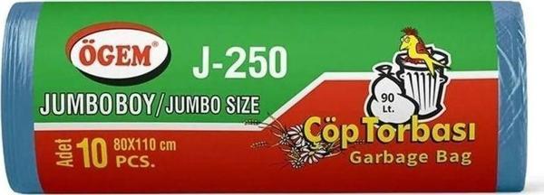 Mbb E-Ticaret Jumbo Boy Çöp Torbası 80 X 110 Cm 10 Lu Rulo X 1 Paket = 10 Adet (Mavi)-J-250  - Image 1