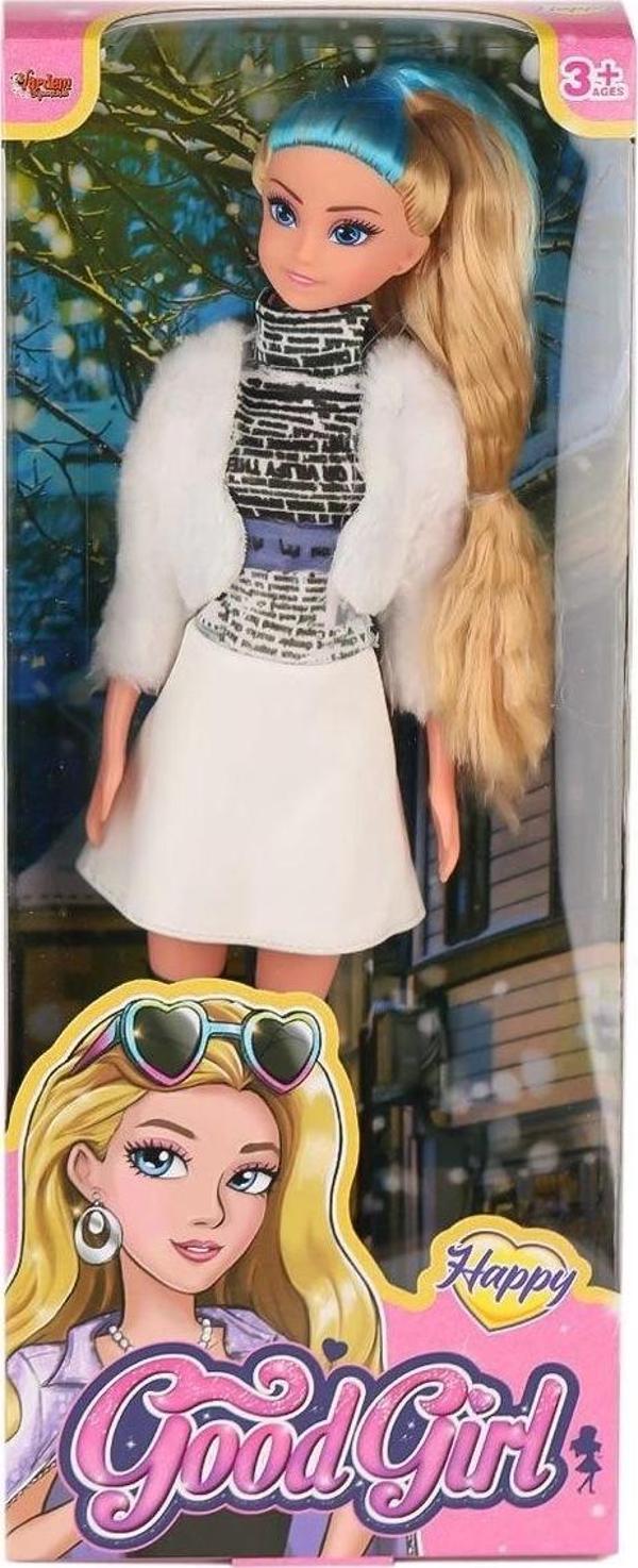 WG-115521  Ceketli Çizmeli Renkli Saçlı Bebek 29 cm -Vardem Oyuncak - Image 1