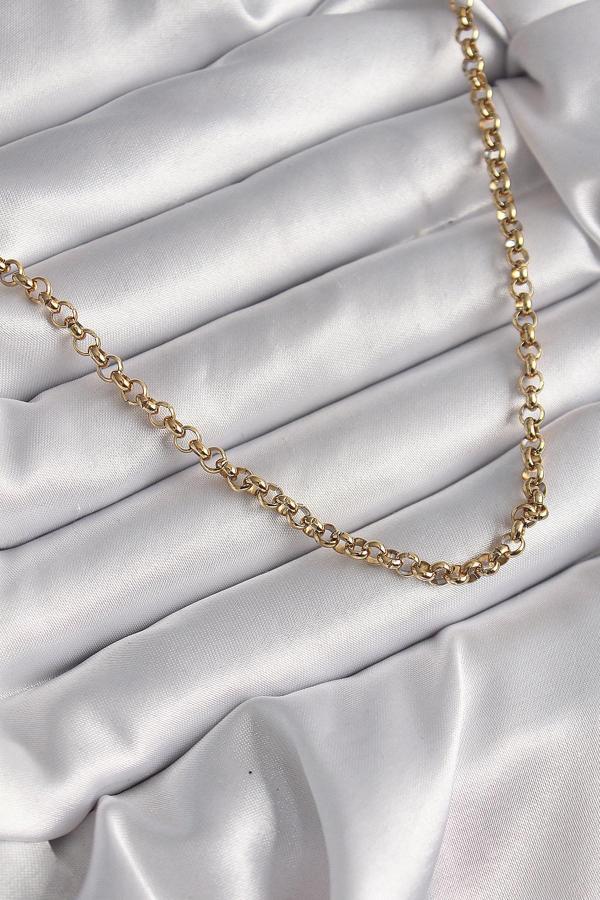 316L Çelik Gold Renk Kadın Kolye - TJ-BKO9665 - Image 1