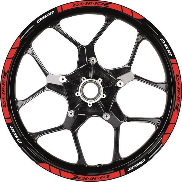 Bajaj Dominar 250 Baskılı Jant Dışı Şerit Motosiklet Sticker Etiket Modeli Kırmızı - Image 1