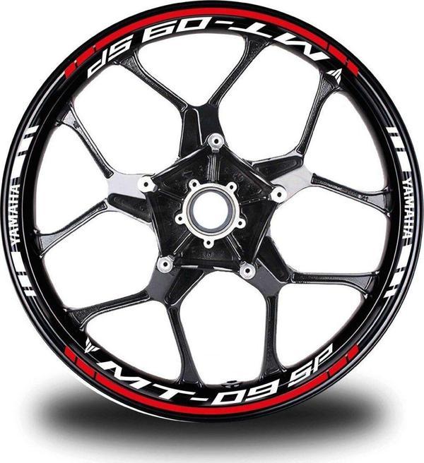 Kırmızı Yamaha MT 09 SP Takım Jant Sticker Etiket - Image 1
