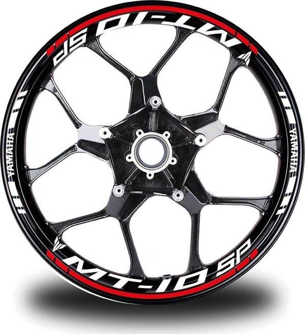 Kırmızı Yamaha MT 10 SP Jant Sticker Etiket - Image 1