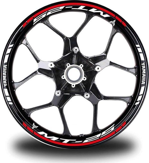 Kırmızı Yamaha MT 25 Takım Jant Sticker Etiket - Image 1